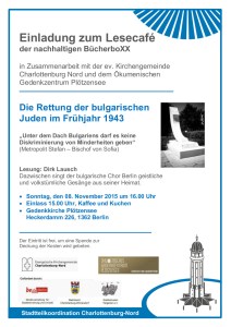 Plakat zur Veranstaltung zum 8. November 2015