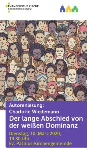 Cover der Einladung zur Autorenlesung mit Charlotte Wiedemann