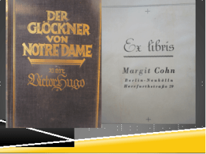Ex Libris im Buch von Victor Hugo "Der Glöckner von Notre Dame"
