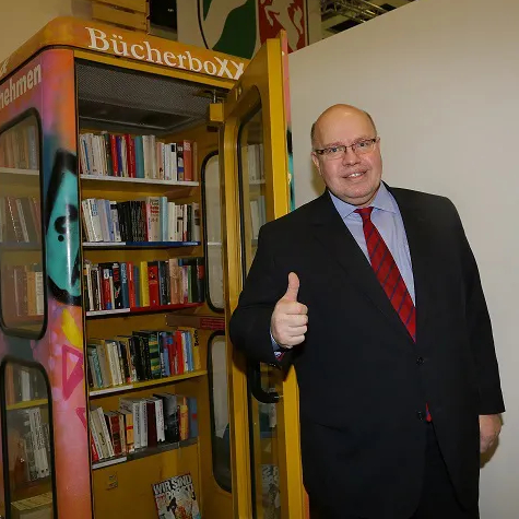 Bundesminister Dr. Altmeier, 2014 an der BücherboXX auf der Grünen Woche